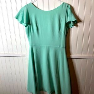 NWT London Times Fit n Flare SD Short Sleeve Celedon dress